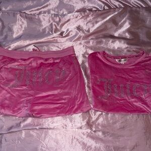 Juicy Couture Velour Hot Pink PJ Pajama Set